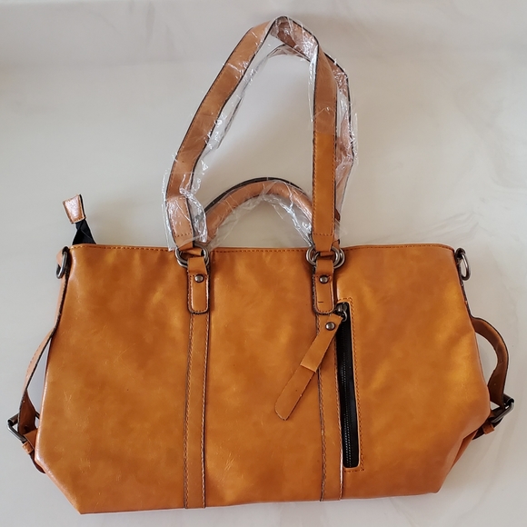 None Handbags - New! Cognac Tote